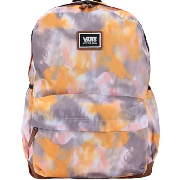 🎒SCHOOL SALE🎒Vans Realm Plus Backpack Yellow Grey Pink Canvas Zip VN0A34GLYZX - Picture 1 of 5